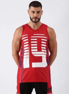 اشتري Active Wear Regular Fit Vest Red في الامارات