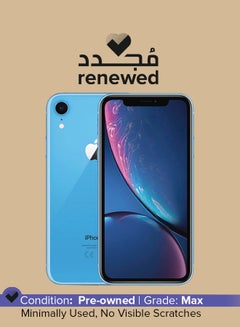 Buy Renewed  iPhone XR With FaceTime Blue 128GB 5G LTE in UAE