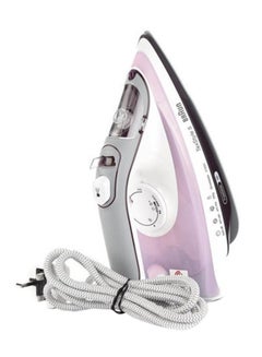 Buy Steam Iron, Super Ceramic Soleplate, 200g Steam Shot per Minute, Auto Off, Anti Drip, Self Clean, Water Spray, 300 ml 2700 W SI5037VI White/Violet in Egypt