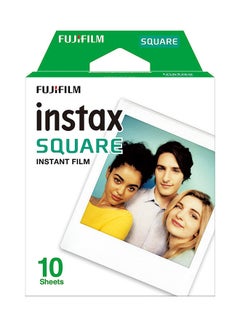 Buy Pack Of 10 Sheet Instant Square Film White in Saudi Arabia