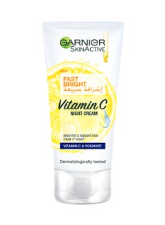 Buy SkinActive Fast Bright Night Cream With Vitamin C, Lemon And Yoghurt Clear 50ml in Saudi Arabia