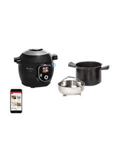 Buy Multicooker |Cookeo+ Connect Smart 6L Electric Cooker | 100 Built-in Recipes |Bluetooth-Connected App |  Pressure Cooking | Steaming | Browning | Simmering | Slow Cooking | 2 Years Warranty 6 L 1450 W CE857827 Black in Saudi Arabia