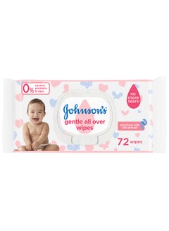 Buy Johnson's Gentle All Over Baby Wipes - 72 wipes in UAE