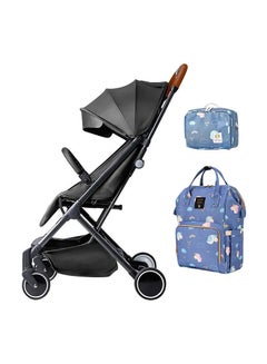 Buy Travel Lite Stroller With Sunveno Unicorn Diaper Bag And Clutch - Multicolour in UAE