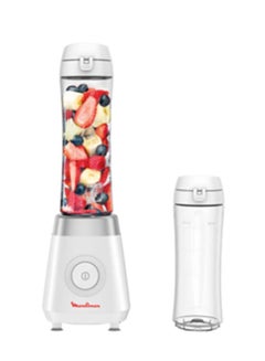 Buy Fresh&Go Personal Blender with 2 On the go Bottles, Plastic, convenient for everyday healthy smoothies 600.0 ml 350.0 W LM1KJ127 White in UAE