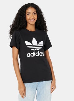 Buy Boyfriend Trefoil Tshirt Black/White in Egypt