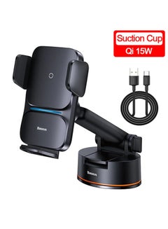 Buy Wireless Car Charger, 15W Fast Charging Auto Clamping Car Charger Phone Mount Phone Holder fit for iPhone 14 13 12 11 Pro Max Xs, Samsung Galaxy S23 Ultra S22 S21 S20, S10+ S9+ Note 9, Etc Black in UAE