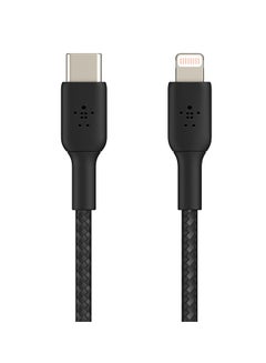 Buy Braided USB-C to Lightning Cable (iPhone Fast Charging Cable for iPhone 14, 13, 12 or earlier) Boost Charge MFi-Certified iPhone USB-C Cable 2m Black in UAE