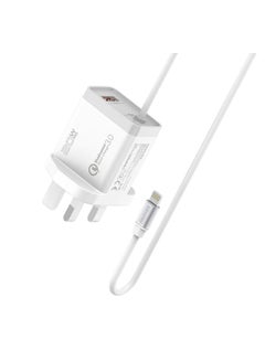 Buy 33W Super Speed Wall Charger with Quick Charge 3.0 White in Saudi Arabia