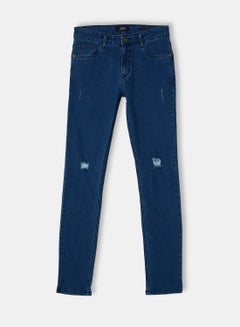 Buy Slim Fit Jeans Mid Wash in Saudi Arabia