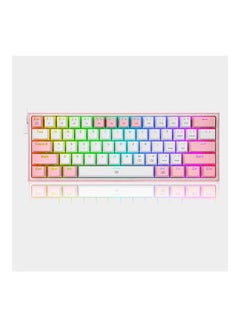 Buy Redragon K617 Fizz 60% Compact RGB Wired Mechanical Keyboard, 61 Keys TKL - White/ Pink- Red Switch in Egypt