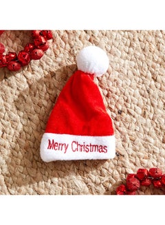 Buy Santa Hat with Plush Detail Multicolour 25 x 20cm in UAE