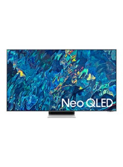 اشتري تلفزيون ذكي بشاشة نيو QLED بمعالج بجودة 4K مقاس 55 بوصة، بتردد 144 هرتز، وبتقنية HDR (إصدار 2022) QA55QN95BAUXSA أسود في الامارات