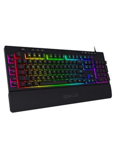 Buy Reddragon K512 Shiva Dedicated Media Control Detachable Wrist Rest RGB Quiet Mechanical Feeling Gaming Keyboard with Multimedia Keys in UAE