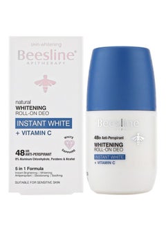 Buy Instant White Whitening Roll-On Deodorant With Vitamin C 50ml in UAE