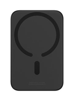 اشتري 6000 Mah 2-in-1 Magnetic Wireless Portable Charger, Power Bank Compatible with MagSafe for iPhone 14/13/12 Series with USB C Pass-thru Charging Black في الامارات