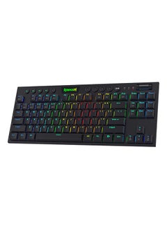 Buy Redragon K621 Horus TKL Wireless RGB Mechanical Keyboard, 5.0 BT/2.4 Ghz/Wired Three Modes 80% Ultra Thin Low Profile Bluetooth Keyboard w/Dedicated Media Control & Linear Red Switches, Black in Egypt