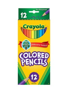 اشتري طقم أقلام تلوين رصاص مكون من 12 قطعة أحمر/ أصفر/أخضر في الامارات