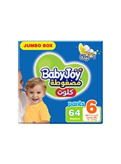 Buy Compressed, Size 6 Junior XXL, 16 To 23 Kg, Jumbo Box, 64 Diapers in UAE