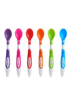 Buy Soft Tip Infant Spoon, Pack Of 6 - Assorted in UAE