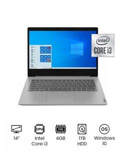 Buy IdeaPad 3 14IIL05 Laptop With 14" Full HD Display, Intel Core i3-1005G1 / 4GB RAM / 1TB HDD / Intel UHD Graphics/Windows 10 English/Arabic Platinum Grey in Saudi Arabia