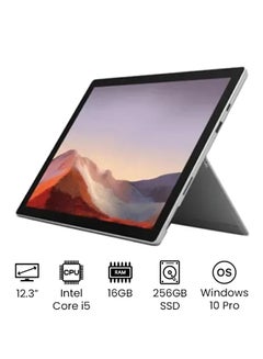 اشتري Surface Pro 7+ Convertible-2-In-1 Laptop With 12.3-Inch Display, Core i5 1055G7 Processer/16GB RAM/256GB SSD/Intel XE Graphics English Platinum في الامارات