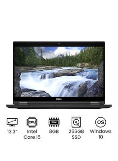 Buy Latitude 7390 Convertible 2-In-1 Laptop With 13.3-Inch Display, Core i5 Processor/8GB RAM/256GB SSD/Intel UHD Graphics 620 International Version Black in Egypt