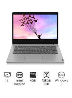 Buy IdeaPad 3 Notebook 81WH007AAX With 14-inch Display, Intel N4020 Processor/4GB RAM/128GB SSD/Intel UHD Graphics/International Version PLATINUM SILVER in UAE