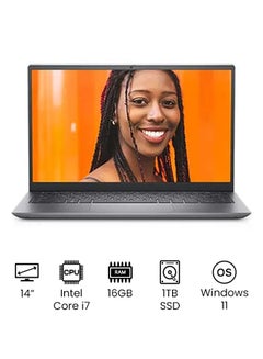 Buy Inspiron 5410 Laptop With 14-Inch Display, Core i7-11370H Processor/16GB RAM/1TB SSD/Intel Iris Xe Graphics /International Version english silver in UAE