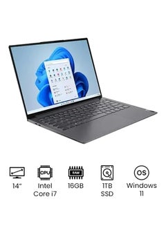 Buy IdeaPad Slim 7 Pro Laptop With 14 inch 2.8K IPS Touch Display, Core i7-11370H Processor/16GB RAM/1TB SSD/Intel Iris Xe Graphics /International Version English Grey in UAE