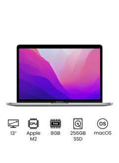 Buy MacBook Pro MNEH3 13.3-Inch Display : Apple M2 chip with 8-core CPU and 10-core GPU, 256GB SSD, English Keyboard Space Grey in Egypt