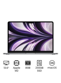 Buy MacBook Air 13.6-Inch Display, Apple M2 chip with 8-Core CPU And 8-Core GPU, 256GB SSD/Intel UHD Graphics English Space Grey in UAE