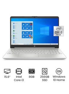 اشتري Notebook 15-DY1091WM Laptop With 15.6-Inch Display/Core i3 Processor/8GB RAM/256GB SSD/Intel UHD Graphics International Version Silver في الامارات