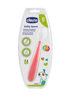 Buy Soft Silicone Beginning Spoon, BPA-Free, 6+ Months, Pink in UAE
