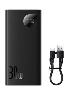 Buy 10000 mAh Power Bank PD USB-C, 30W Power Delivery Fast Charging with LED Digital Display Battery Pack, 3 input Compatible for iPhone 15 Pro Max/15 Plus,14/13/12/11 Series, All Smart Phones Black in Egypt