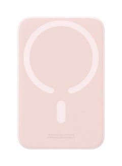 اشتري 6000.0 mAh 6000 Mah 2-in-1 Magnetic Wireless Portable Charger, Power Bank Compatible with MagSafe for iPhone 14/13/12 Series with USB C Pass-thru Charging Pink في الامارات
