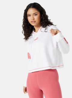 Buy Power Logo Hoodie White in UAE