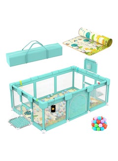 Buy Playpen With Non-Slip Suction Cup And Mat With 50 Ocean Balls in UAE