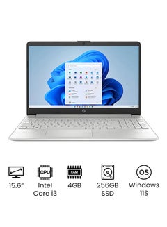 Buy Laptop 15s-fq2020ne With 15.6-Inch FHD Display, Core i3-1115G4 Processor/4GB RAM/256GB SSD/Intel UHD Graphics/Windows 11/International Version English/Arabic Natural Silver in UAE