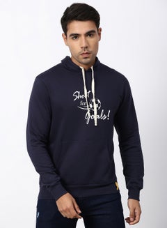 Buy Stylish Comfortable Hoodie Navy Blue in UAE