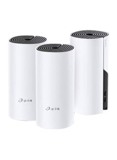 Buy Deco M4 (3-Pack) AC1200 Gigabit Advanced Whole Home Mesh Wi-Fi System, Coverage for 3-5 Bedroom Houses, 100 Devices Connectivity, Parental Controls, Replaces WiFi Router and Extender, Works with Alexa White in UAE
