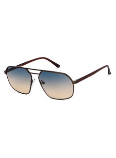 Buy Full Rim Metal Frame Aviator Sunglasses For Men & Women With UV Protection - 57mm - Brown in UAE