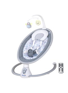 Buy 5 Point Harness Baby Swing Circle, 0-6M, Holds Upto 9Kg With Remote Control - Grey in UAE