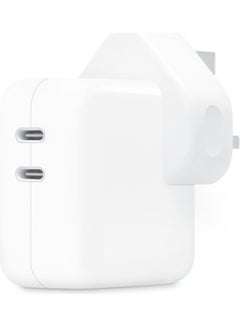 Buy 35W Dual USB-C Power Adapter for iPhone 14/13 series White in Saudi Arabia