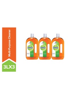 Buy 3-Piece Antiseptic Liquid Disinfectant Brown 1x3Liters in UAE