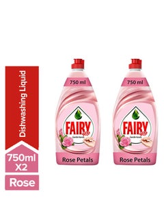 Buy Gentle Hands Rose Petals Dishwash Liquid 750ml Pack Of 2 in UAE