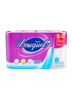 Buy Bouquet Paper Kitchen Towel 8 Rolls in UAE