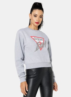 Buy Icon Logo Sweatshirt Grey in UAE