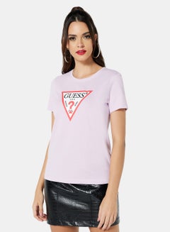Buy Basic Logo T-Shirt Lilac in Saudi Arabia
