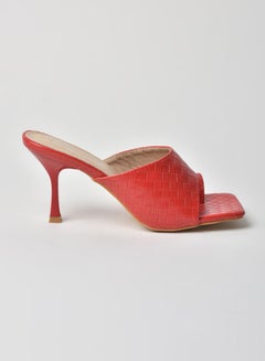 Buy Stylish Heeled Sandals Red in UAE